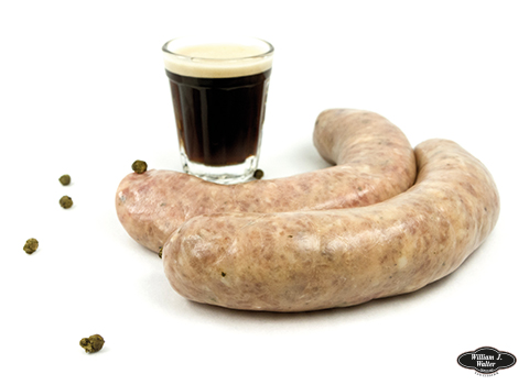 Saucisse WJW Boar Stout beer and pepper